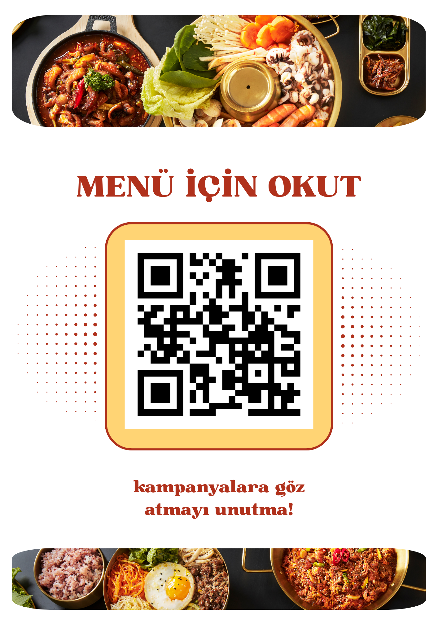QR menü kartı