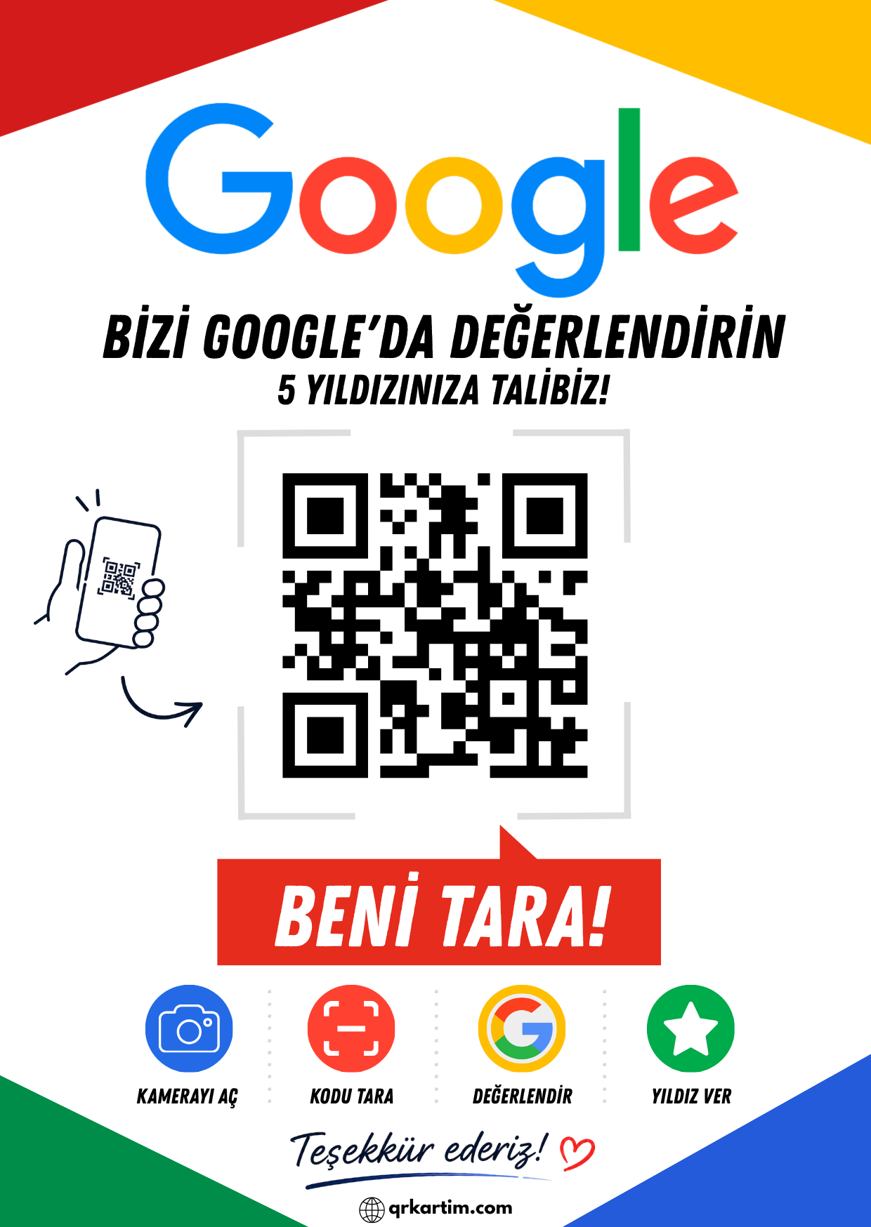Google yorum kartı